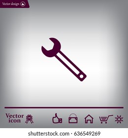 wrench icon , vector illustration