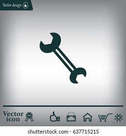 wrench icon , vector illustration