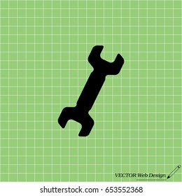 wrench icon , vector illustration