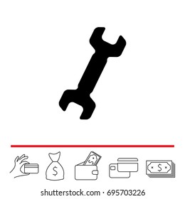 wrench icon , vector illustration