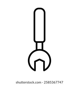 wrench icon Vector illustration in black