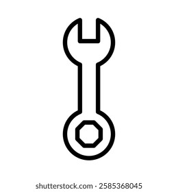 wrench icon Vector illustration in black