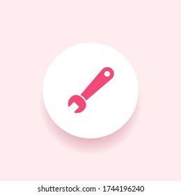 wrench icon. Vector illustration EPS 10.