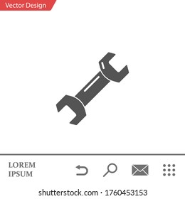 Schraubenschlüssel-Symbol Vektorgrafik EPS10.