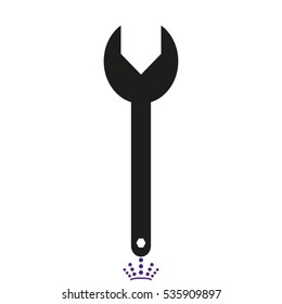 wrench icon, vector illustration EPS 10