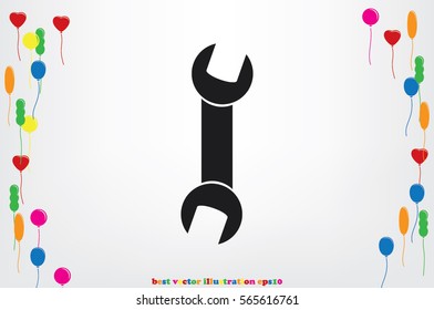 Wrench icon vector illustration EPS 10