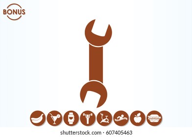 Wrench icon vector illustration EPS 10