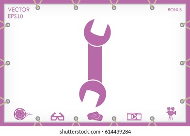 Wrench icon vector illustration EPS 10