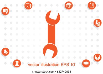Wrench icon vector illustration EPS 10