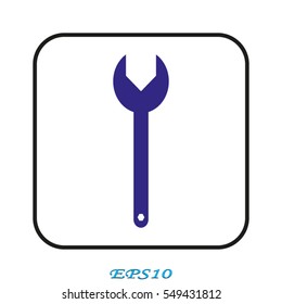 wrench icon, vector illustration eps10