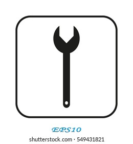 wrench icon, vector illustration eps10