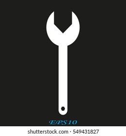 wrench icon, vector illustration eps10