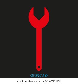 wrench icon, vector illustration eps10