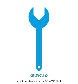 wrench icon, vector illustration eps10