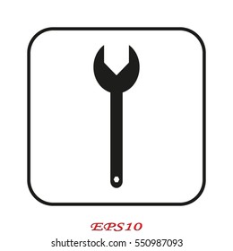 wrench icon, vector illustration eps10