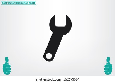 Wrench icon vector illustration eps10.