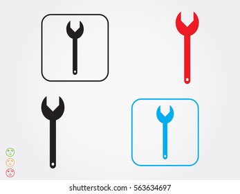 wrench icon, vector illustration eps10