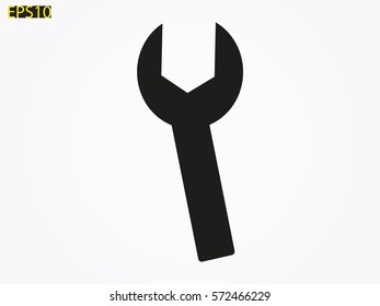 wrench icon, vector illustration eps10