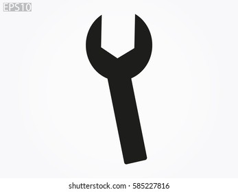 wrench icon, vector illustration eps10