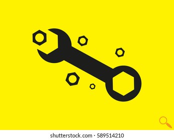 wrench icon, vector illustration eps10