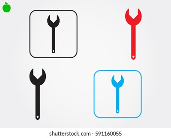 wrench icon, vector illustration eps10