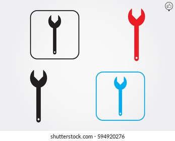 wrench icon, vector illustration eps10