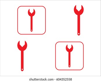 wrench icon, vector illustration eps10