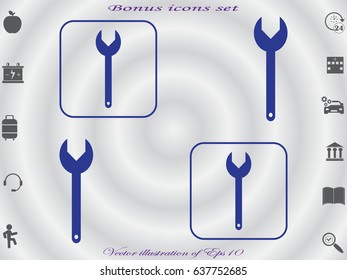 wrench icon, vector illustration eps10