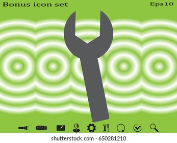 wrench icon, vector illustration eps10
