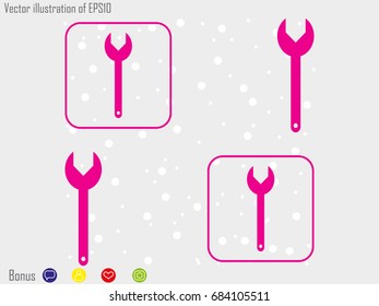 wrench icon, vector illustration eps10