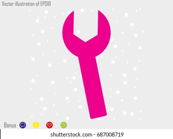 wrench icon, vector illustration eps10
