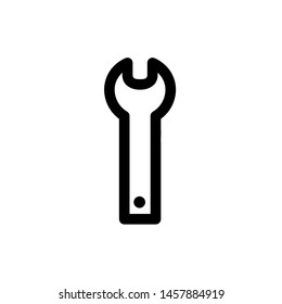 Wrench icon, vector illustration. Flat design style. vector wrench icon illustration isolated on white, wrench icon Eps10. wrench icons graphic design vector symbols.