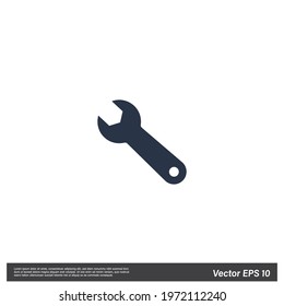 wrench icon vector illustration logo template