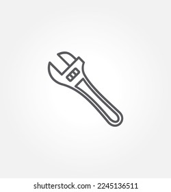 wrench icon vector illustration logo template for many purpose. Isolated on white background.