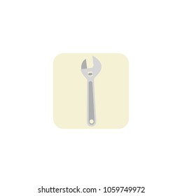 Wrench icon, vector illustration, icon on white background