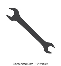 Wrench icon Vector Illustration on the white background.