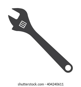 Wrench icon Vector Illustration on the white background.