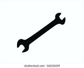 Wrench icon Vector Illustration on the white background.