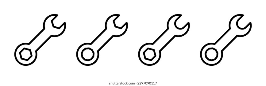Wrench icon vector illustration. repair icon. tools sign and symbol