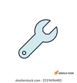wrench icon vector illustration. wrench symbol isolated on white background