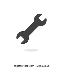 Wrench icon vector isolated