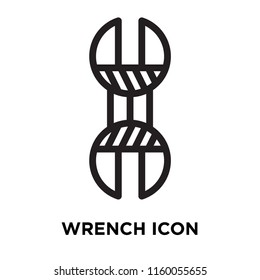 Wrench icon vector isolated on white background, Wrench transparent sign , line symbol or linear element design in outline style