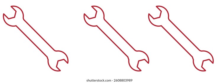 wrench icon vector isolated on white background. Wrench vector icon. Spanner symbol