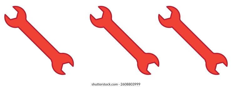 wrench icon vector isolated on white background. Wrench vector icon. Spanner symbol