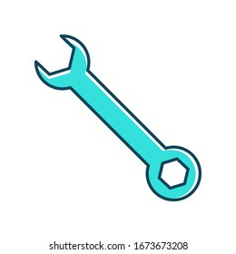 Wrench icon vector isolated template