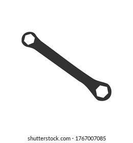 vector de icono de llave blanca aislada