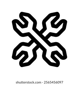 wrench icon. vector line icon for your website, mobile, presentation, and logo design.