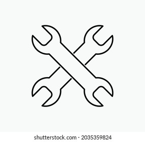 Plantilla de diseño del logotipo del vector de icono de Wrench