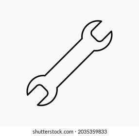 Plantilla de diseño del logotipo del vector de icono de Wrench