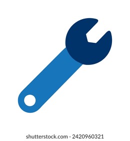 Diseño del logotipo del vector del icono de la llave inglesa